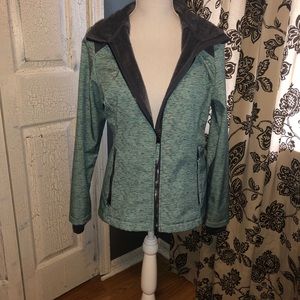 EUC Free country fluffy lined weather jacket, size small.